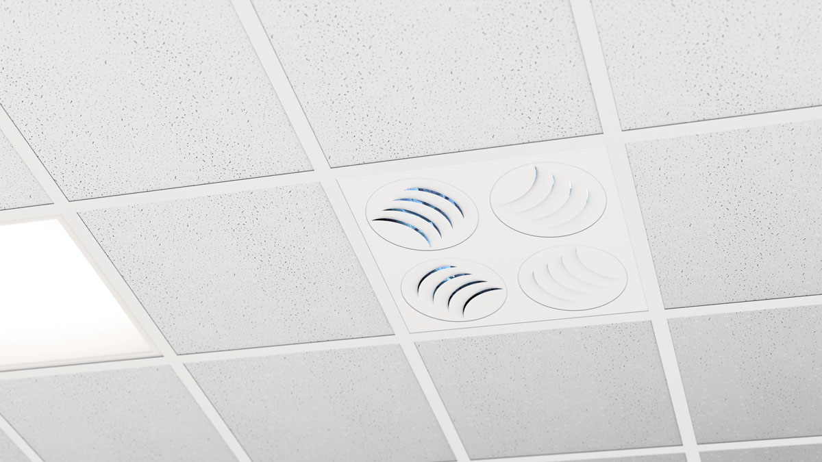 PLAY-UV Adjustable UV Diffuser in Office Ceiling